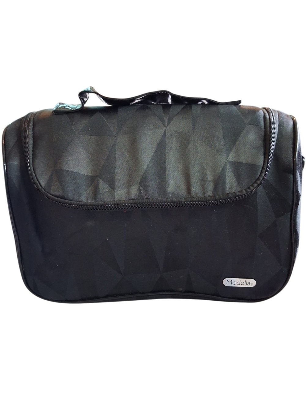 Modella Black Geometric Toiletry Kit